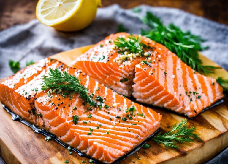 Baked Salmon Recipe with Lemon-Dill Sauce