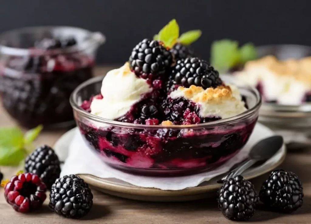 Low Carb Blackberries Cobbler