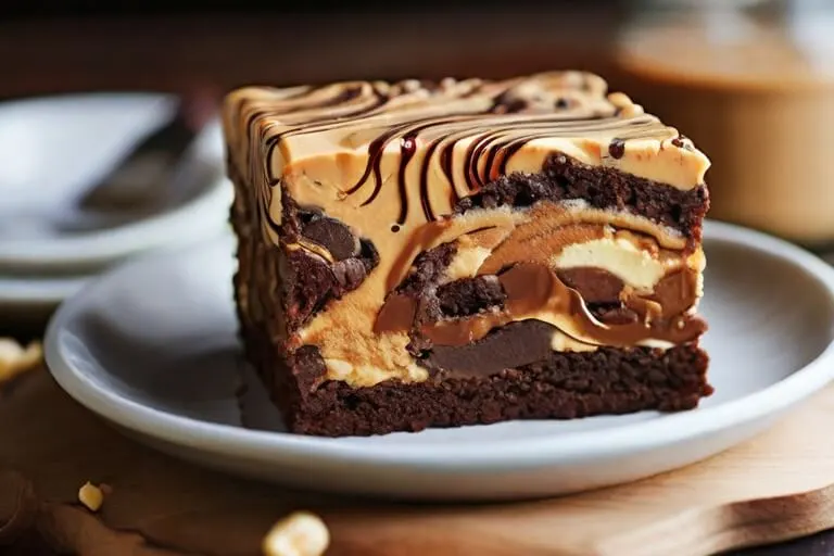 Peanut swirl Brownie Cake