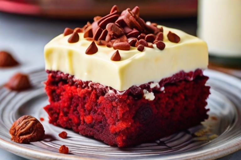 Red Velvet Brownie Cake