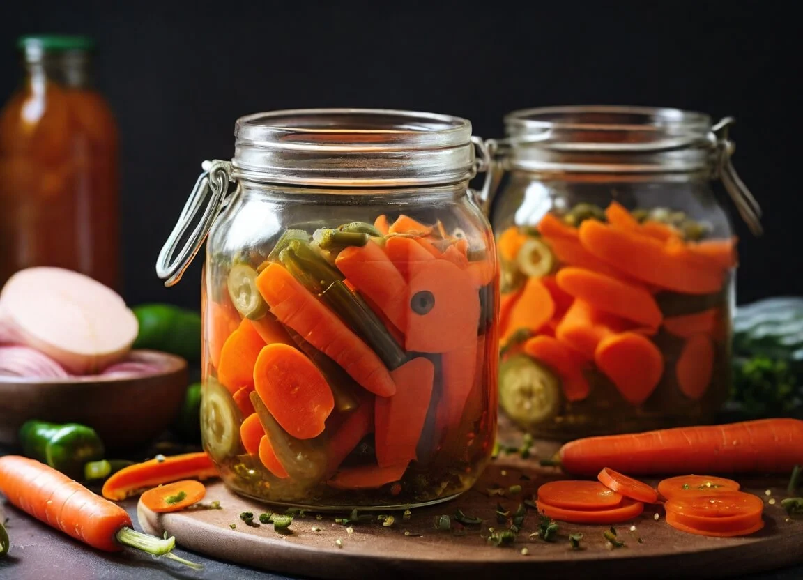 Pickled Jalapenos and Carrots