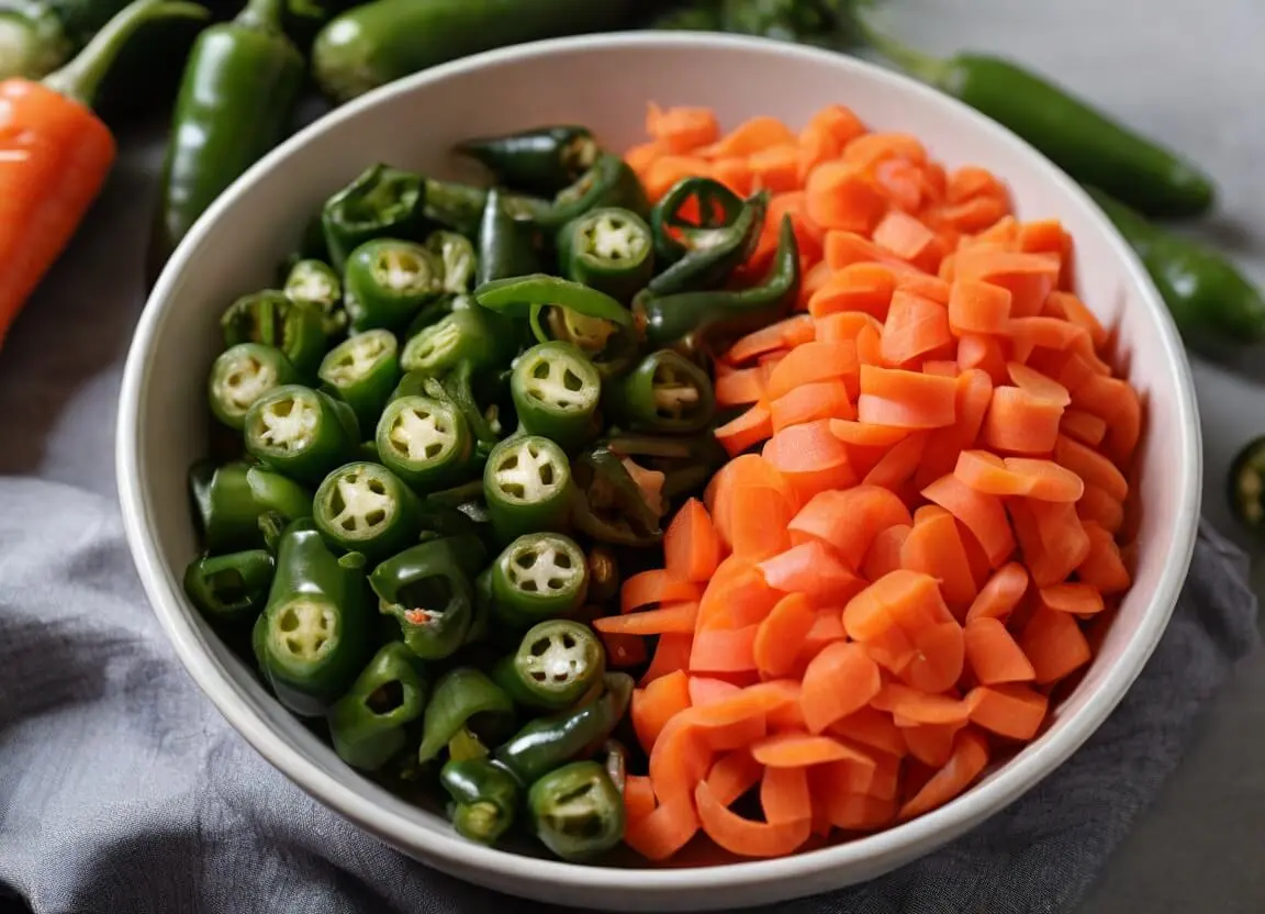 jalapenos and carrots