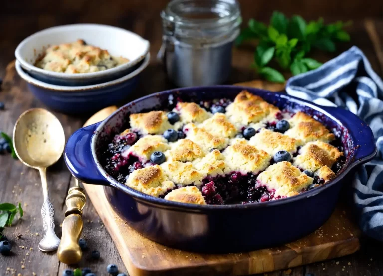 low carb blueberry cobbler