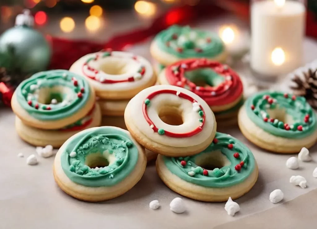 Holiday-Themed Decorations Vanilla Ring Cookies