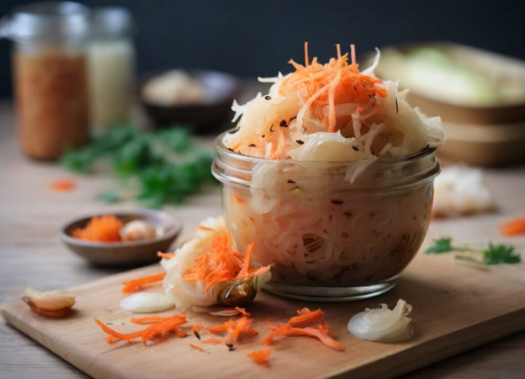 Sauerkraut and Kimchi Probiotic Snack