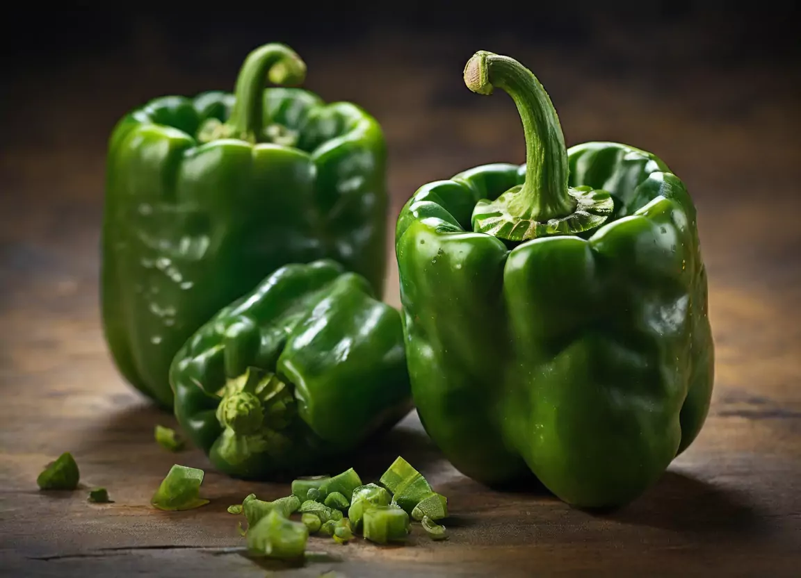 Green bell pepper, diced to make alabama hot pockets recipe
