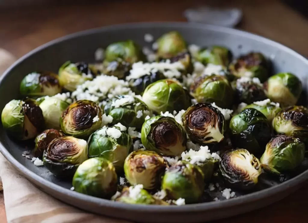 Roasted Brussels Sprouts with Cotija

