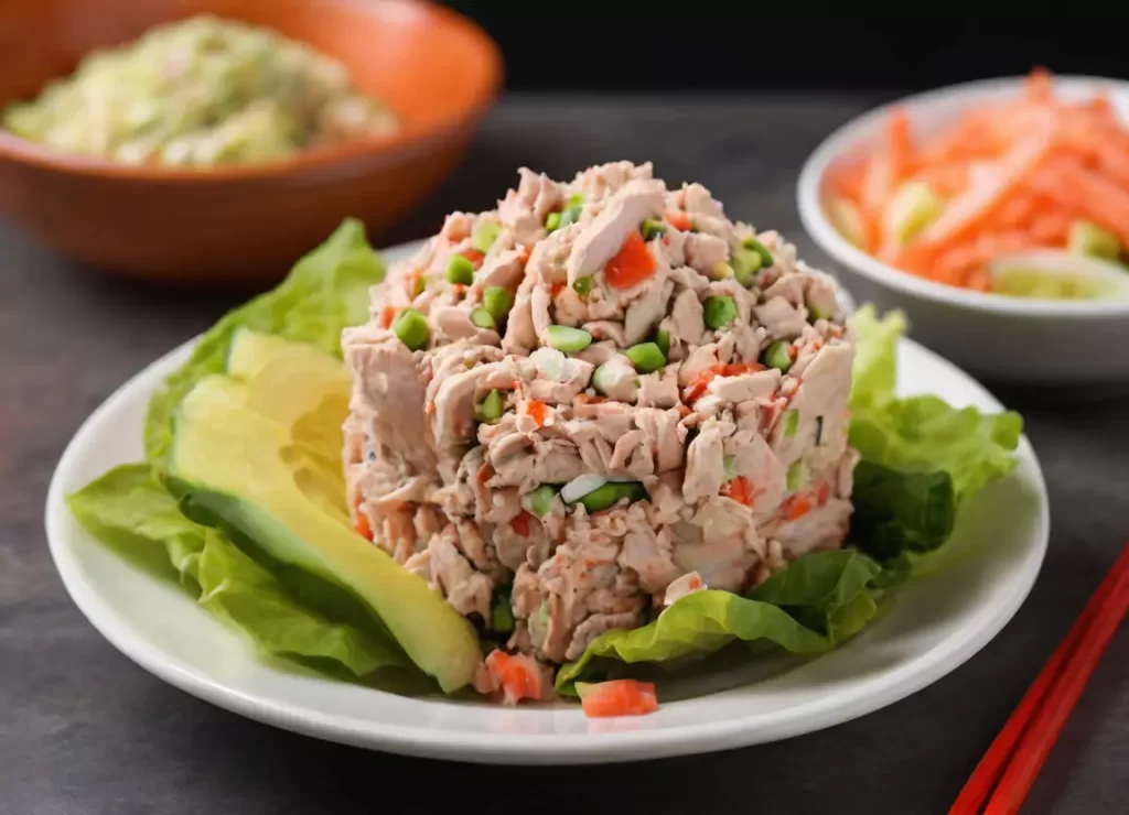 “Spicy Tuna Roll” Chicken Salad to make Alton Brown Crepe Recipe