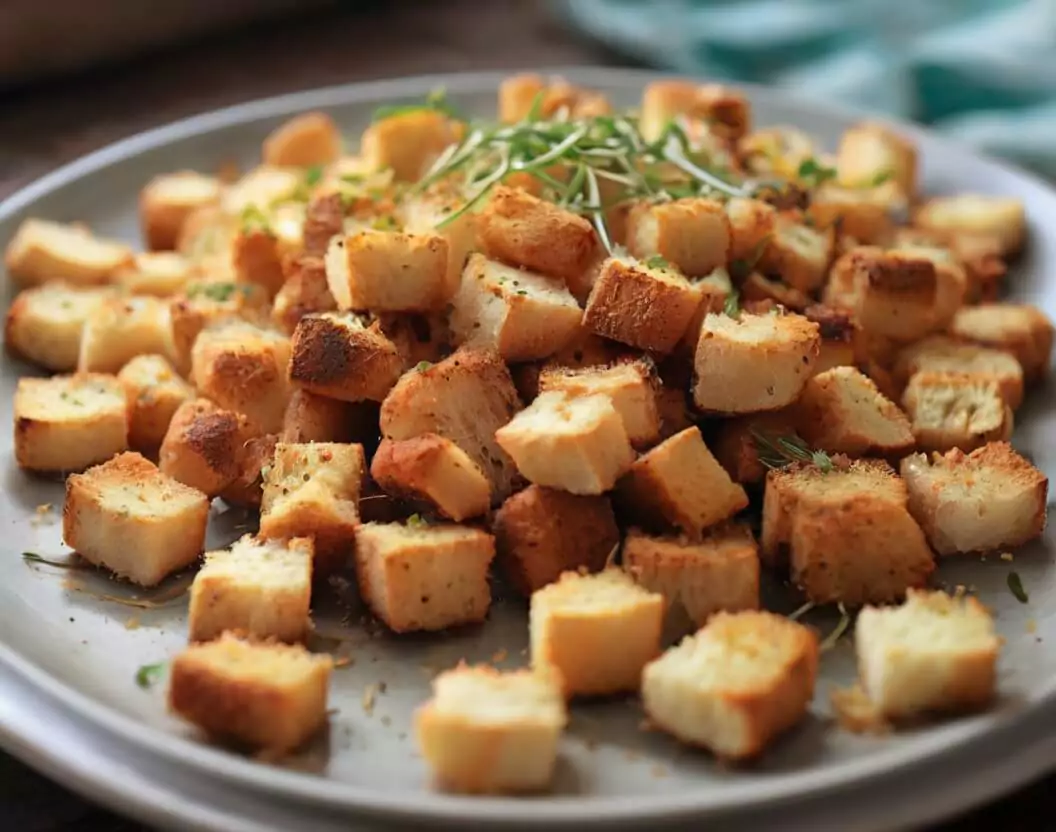 Garlic croutons