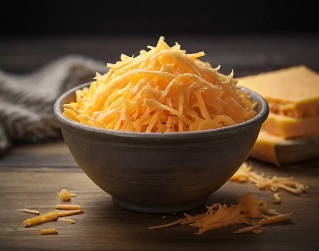 Shredded cheddar cheese