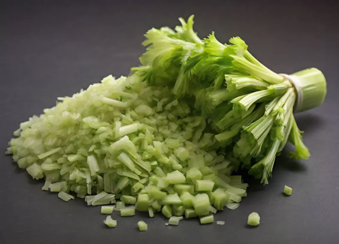 Celery stalks, finely chopped to make giada bolognese recipe
